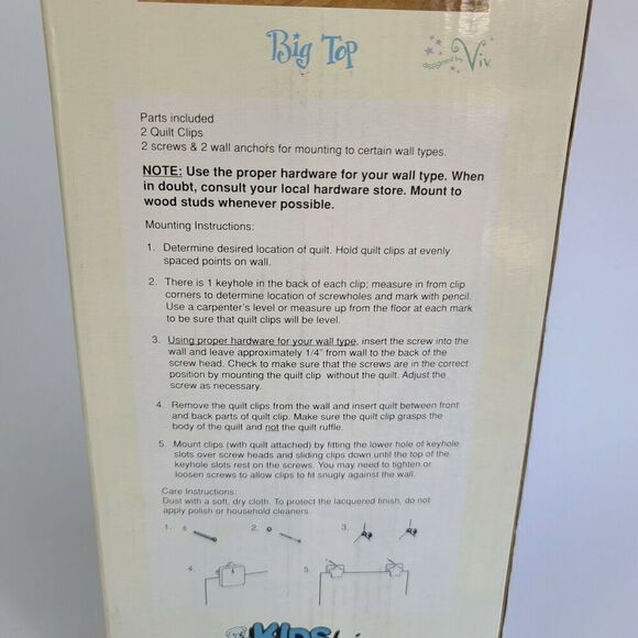 CIRCUS big Top and Quilt Clips Hangers Nursery Art Decor - Picture 5 of 5